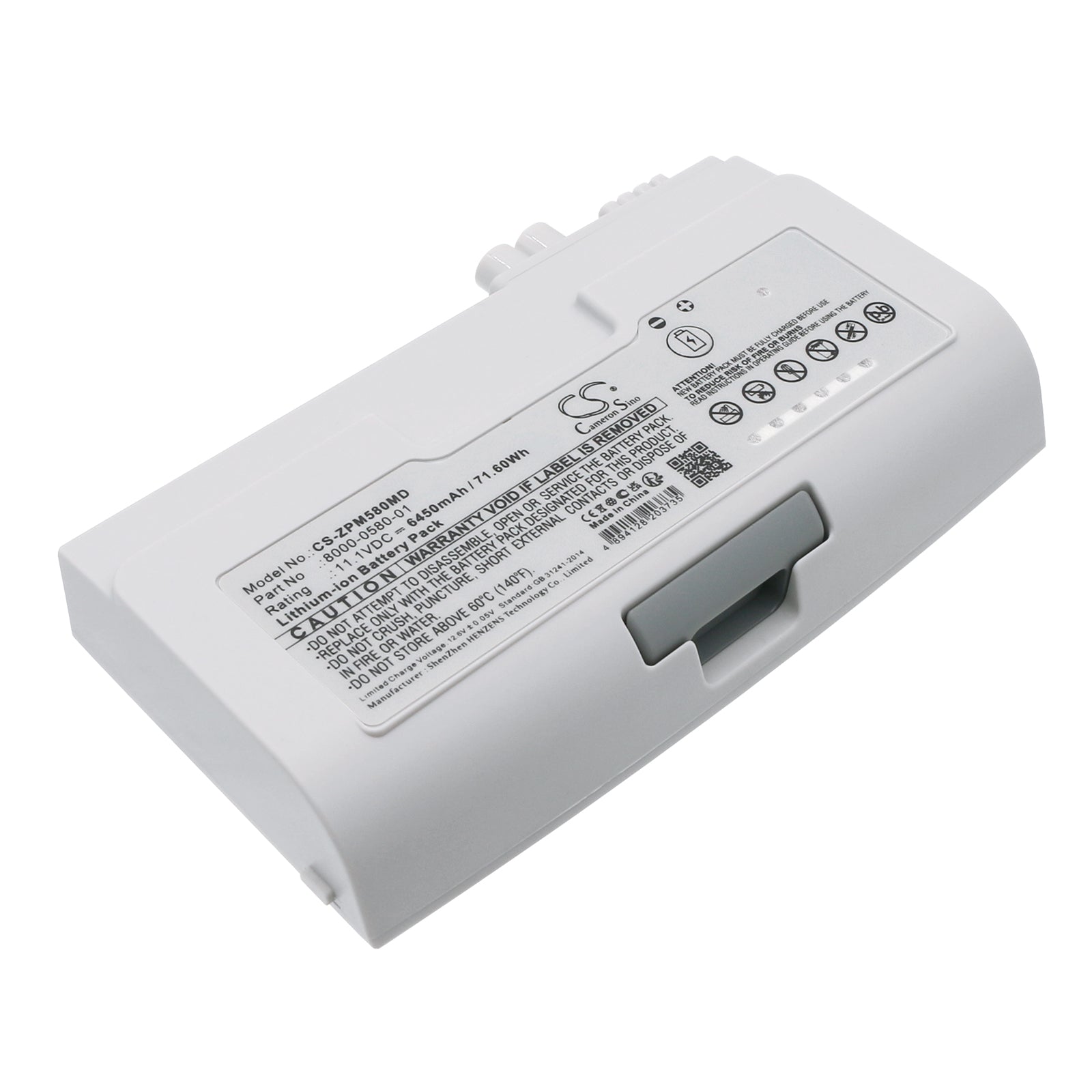 ZOLL SurePower II, Propaq M & MD Battery - 6450mAh, 11.1V 71.6Wh Li-ion Medical Replacement Battery