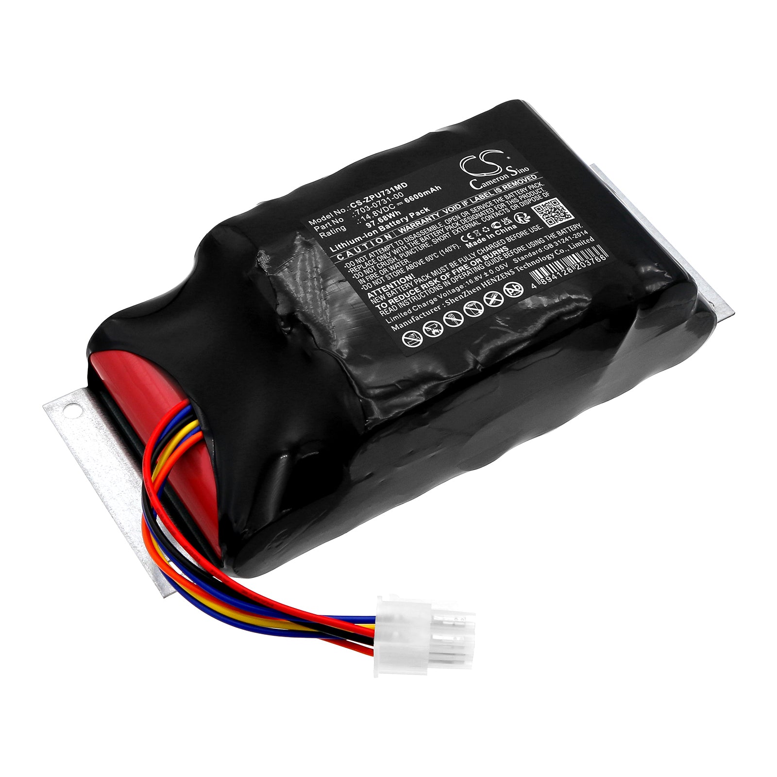 ZOLL Ventilator Battery: 6600mAh Li-ion Replacement for UNIVENT 731, Eagle II, EMV+ 731 - 14.8V 98Wh