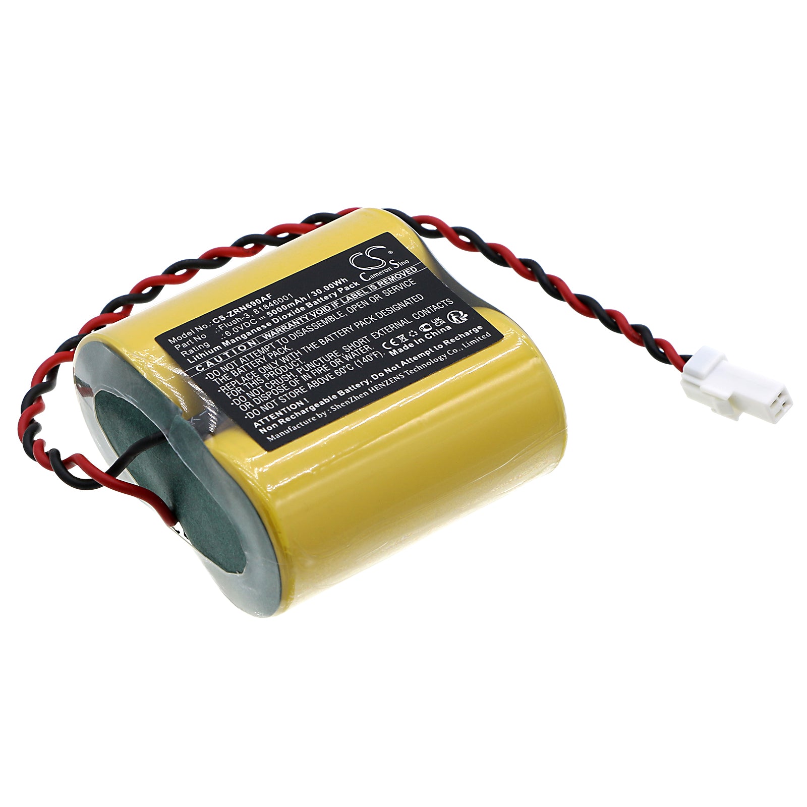 6V 5000mAh Lithium Battery Replacement for Zurn Flush Valves: P6900-GEN, Z6912-GEN - Flush-3
