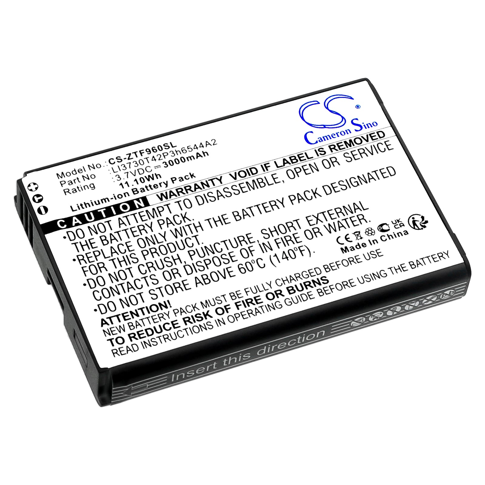 3000mAh Replacement Battery for T-Mobile Sonic 2.0 & NET10 Z289L Hotspot - 3.7V Li-ion