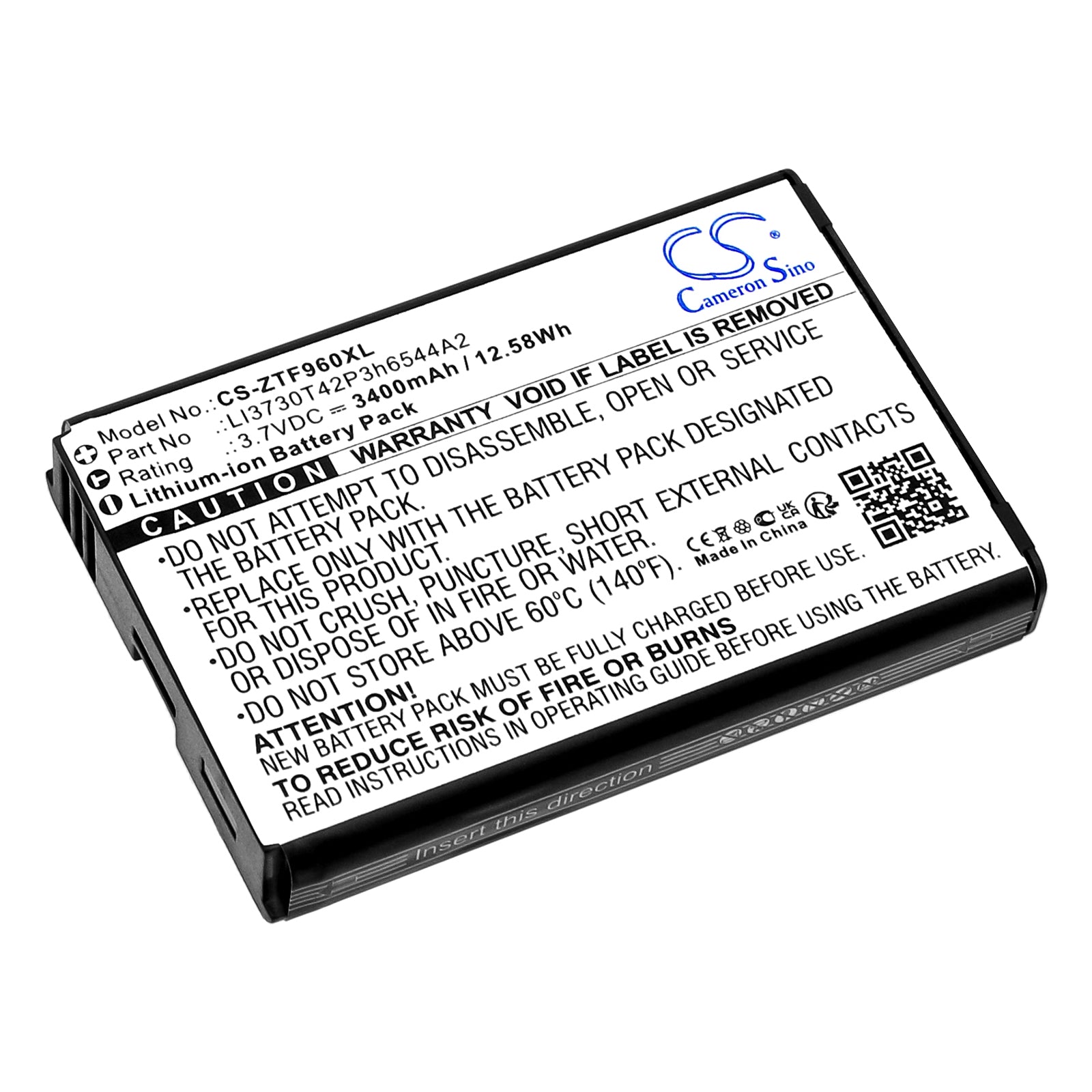 3400mAh Battery for T-Mobile Sonic 2.0 & ZTE MF286 Hotspot - 3.7V Li-ion Replacement