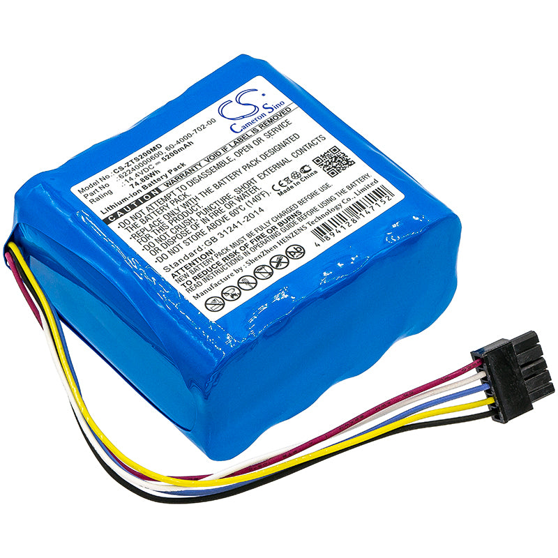 14.4V 5200mAh Li-ion Battery for Zimmer ATS 2000, 4000TS, 2200 Series Autotransfusion System - Medical Grade Replacement Power