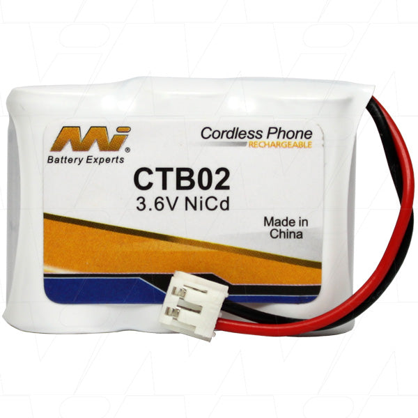 CTB02-BP1 3.6V NiCd Cordless Phone Battery - Professional-Grade Replacement for Uninterrupted Home & Office Communication