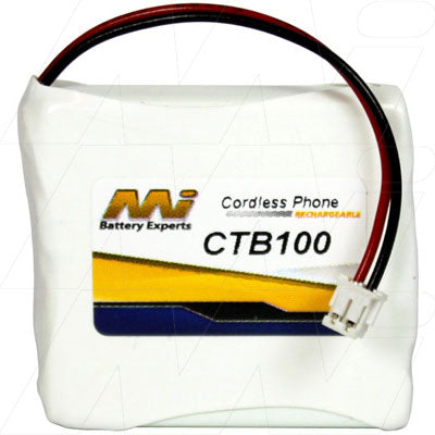 MI Battery Experts CTB100-BP1 NiMH Cordless Phone Battery - 2.4V, 27g, 33x35mm - Long-lasting Power for Clear Conversations