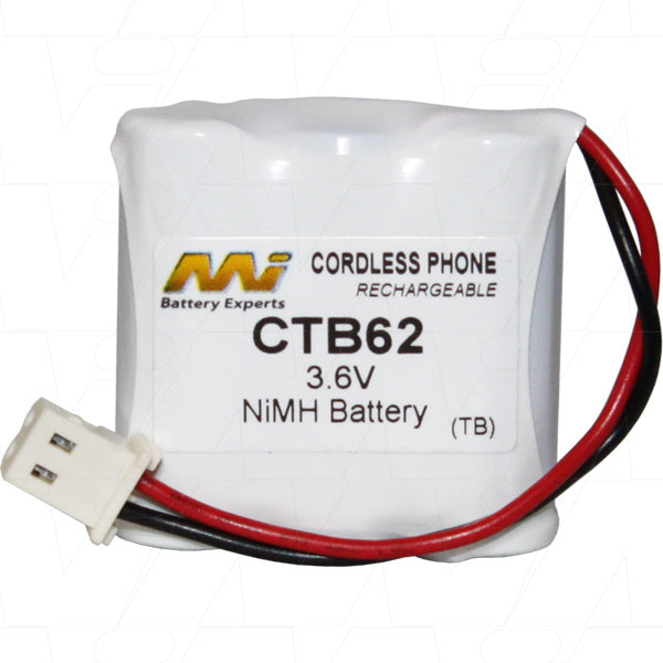 MI Battery Experts CTB62-BP1 NiMH Cordless Phone Battery - 3.6V, 33g, Long-Lasting Power for Clear Calls