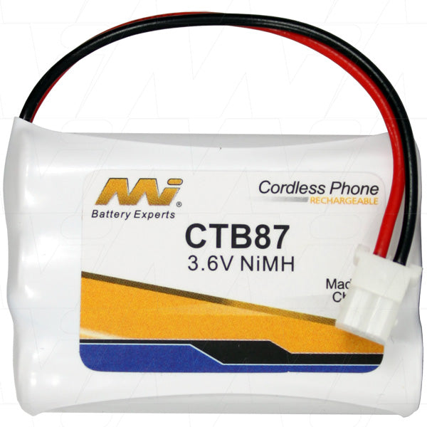 MI Battery Experts CTB87-BP1 3.6V 730mAh NiMH Cordless Phone Battery - Long-Lasting Power for Home & Office Communication Devices