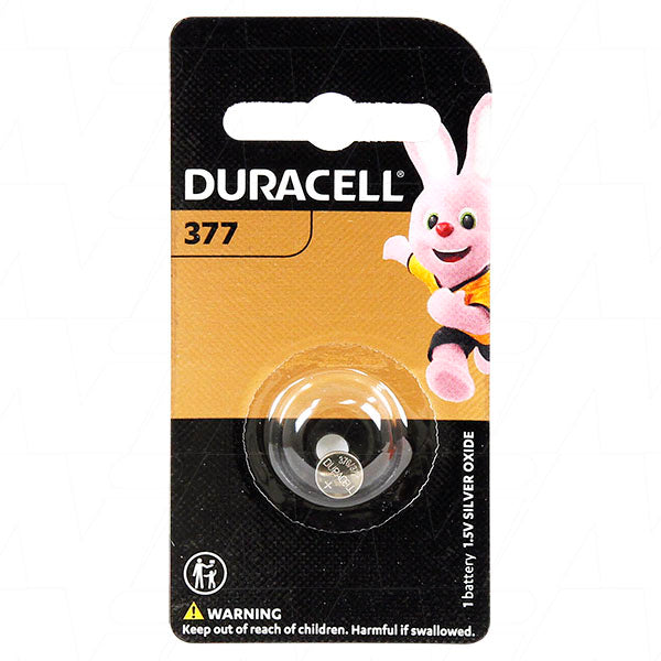 Duracell D377 Silver Oxide Battery Precision Power for Watches, Cameras & Medical Devices - 1.55V, 24mAh, SR626