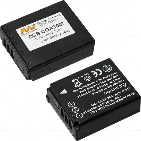 MI Battery Experts DCB-CGAS007-BP1 3.7V 1Ah Li-Ion Battery for Compact Professional Devices - Lightweight 28.5g Power