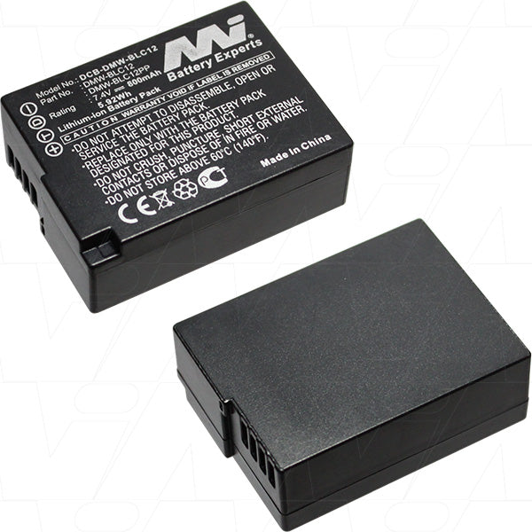 DCB-DMW-BLC12-BP1 Professional Li-Ion Camera Battery - 7.4V, 1Ah, 7.4Wh - Compact 36x48mm, 44.5g - For Extended Shooting