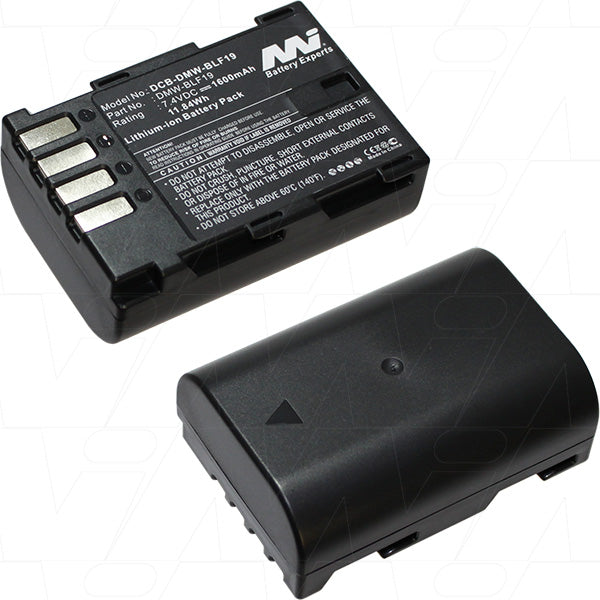MI Battery Experts DMW-BLF19 Pro-Grade 7.4V Li-Ion Battery Pack 1.6Ah, 11.8Wh, 80g - Reliable Power for Professional Photographers