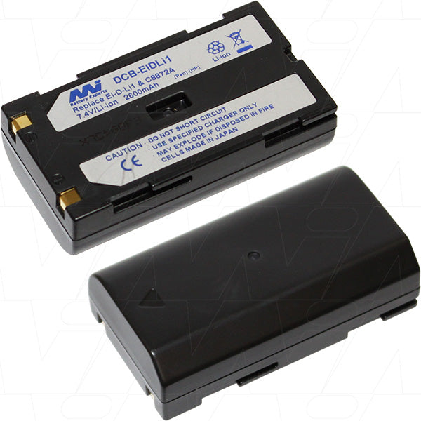 DCB-EIDLi1-BP1 Pro Digital Camera Battery 7.4V, 2.6Ah, 19.2Wh Lithium-Ion for Extended Shooting, Compact 102g Design