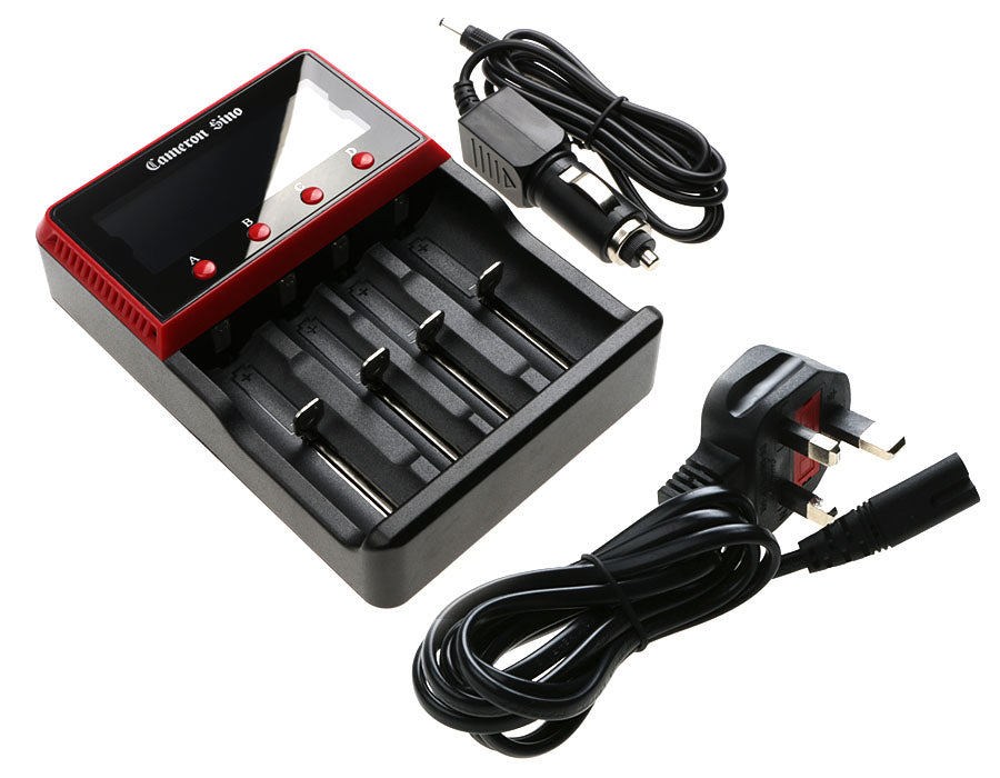 520V Universal Smart Battery Charger - 18650, 26650, AA, AAA - Fast Charging, Compact Size 145x103x39.5mm