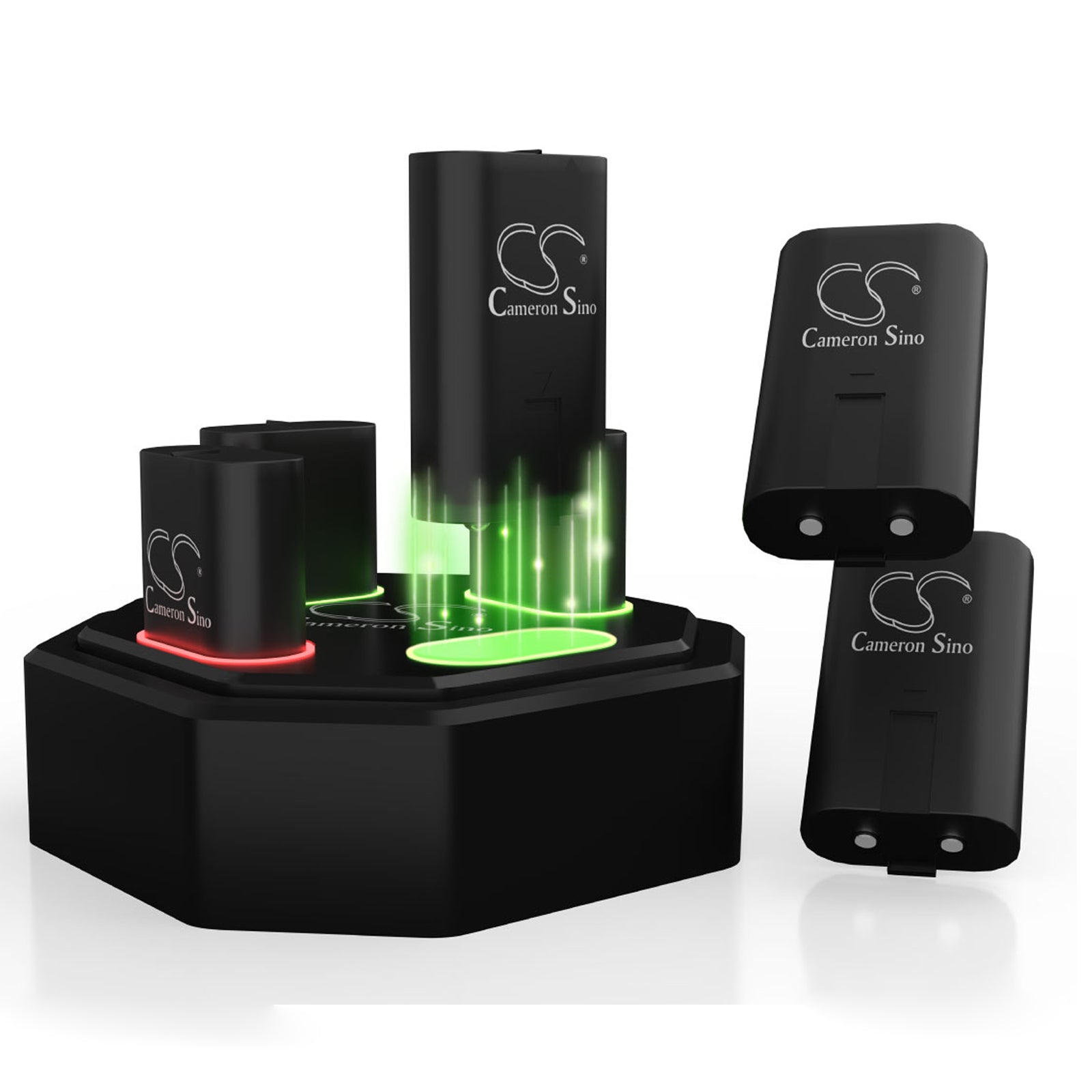 Xbox Controller Charging Station + 4 Rechargeable Battery Pack for Xbox Series X|S, Xbox One, Elite - 1200mWh - Model X872044-005