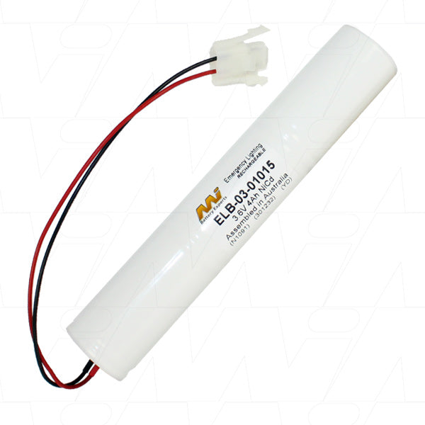 MI Battery Experts 3.6V NiCd Battery Pack - ELB-03-01015 - Emergency Lighting, Industrial Backup Power