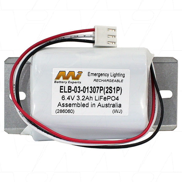 BST ELB-03-01307P Professional 6.4V 3.2Ah LiFePO4 Battery Pack - 20.5Wh Portable Power for Medical & Industrial Devices