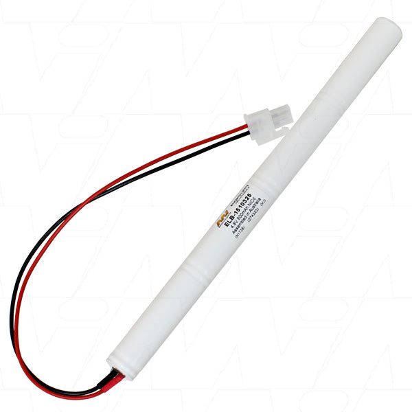 MI Battery Experts ELB-1510325 4.8V 800mAh NiCd Emergency Lighting Battery Pack - UL-Recognized for Exit Signs & Backup Systems