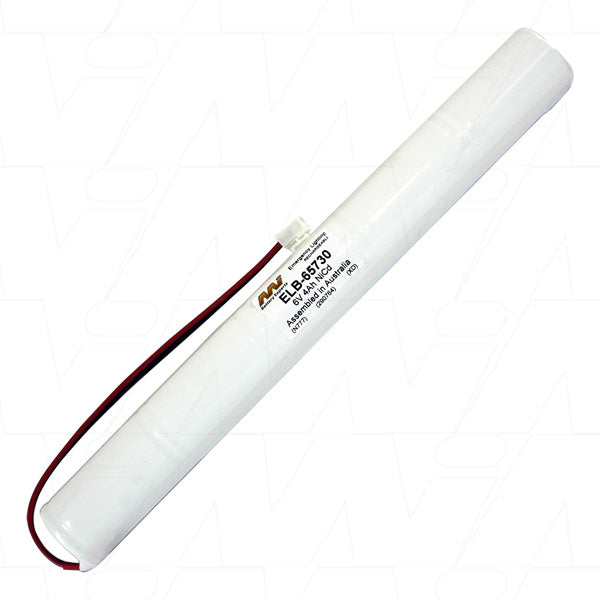 MI Battery Experts ELB-65730 6V 4Ah NiCd Emergency Lighting Battery Pack - Long-Lasting, Quick-Charging Power Solution