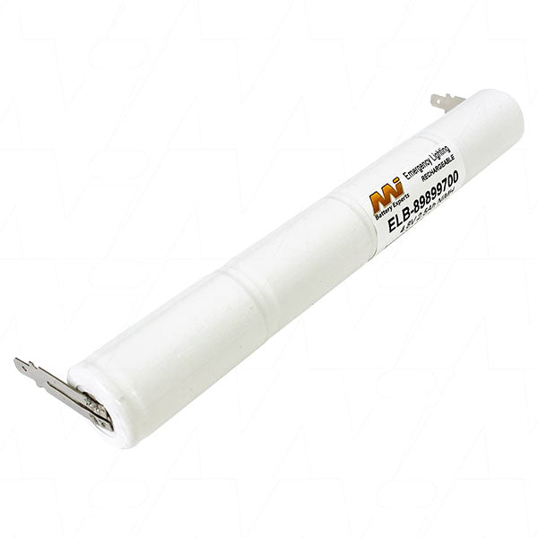 MI Battery Experts ELB-89899700 4.8V 2.5Ah NiMH Pack - Reliable Power for Industrial & Medical Equipment, 12Wh, 212g