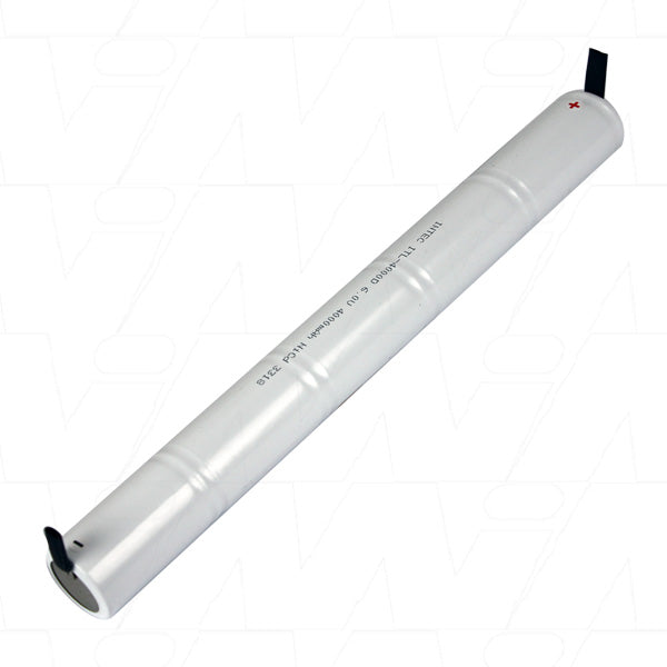 MI Battery Experts ELB-BAT4-5 6V 4Ah NiCd Emergency Lighting Battery - D-Cell Size, 24Wh, for Exit Signs & Safety Backup