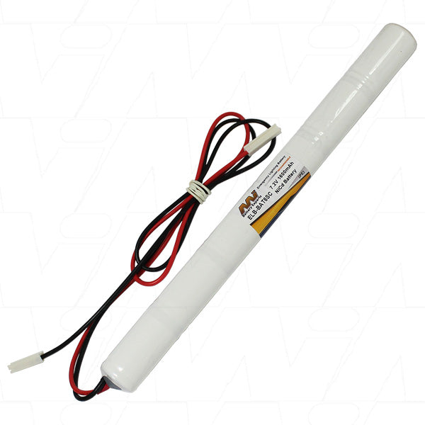 MI Battery Experts ELB-BAT6SC 7.2V 1.6Ah Ni-Cd Emergency Lighting Battery Pack - Professional-Grade Backup Power Solution