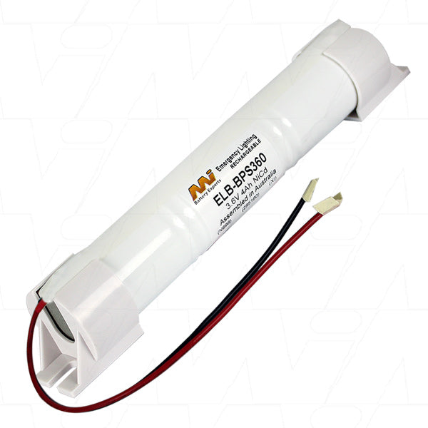 MI Battery Experts ELB-BPS360 3.6V 4Ah NiCd Emergency Lighting Battery - Rapid Response, Long-Lasting Backup for Commercial Safety Systems