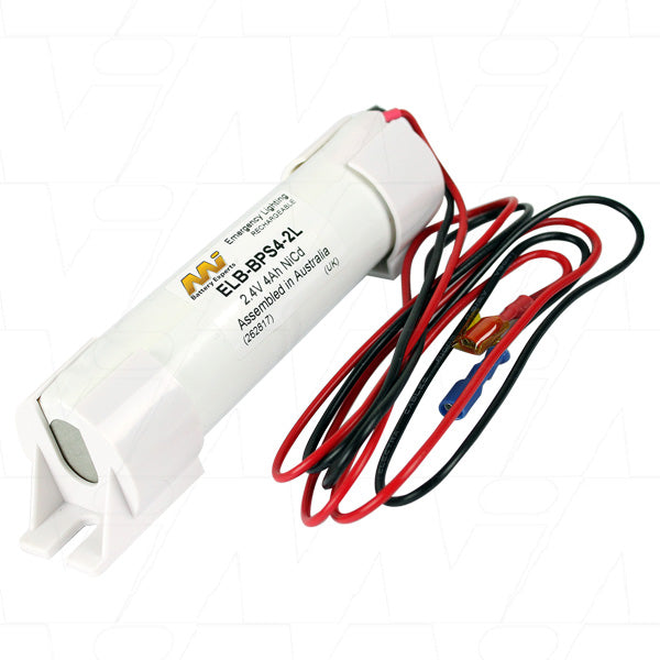 MI Battery Experts ELB-BPS4-2L 2.4V 4Ah NiCd Emergency Lighting Battery Pack - Professional-Grade for Exit Signs & Backup Power