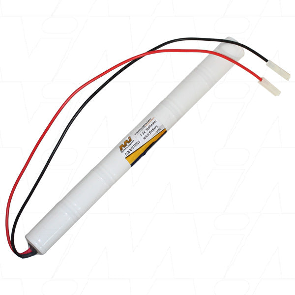 MI Battery Experts ELB-BPS720CS 7.2V NiCd Emergency Lighting Battery Pack - 1.6Ah Capacity for Exit Signs & Pathway Lighting