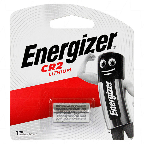 Energizer ELCR2T-BP1 CR2 3V Lithium Battery Professional-Grade Power for High-Performance Photography, 850mAh Capacity