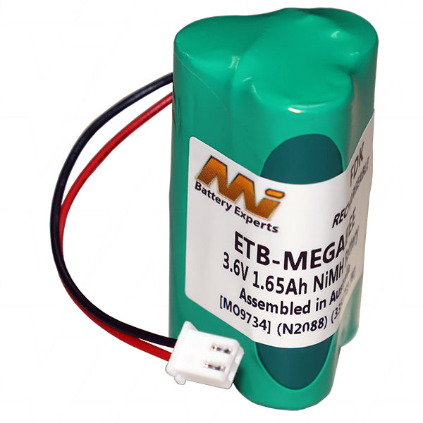 ETB-MEGABEE 3.6V NiMH Battery Pack for Educational Technology - 1.65Ah Capacity, 5.9Wh Power, Professional-Grade Reliability