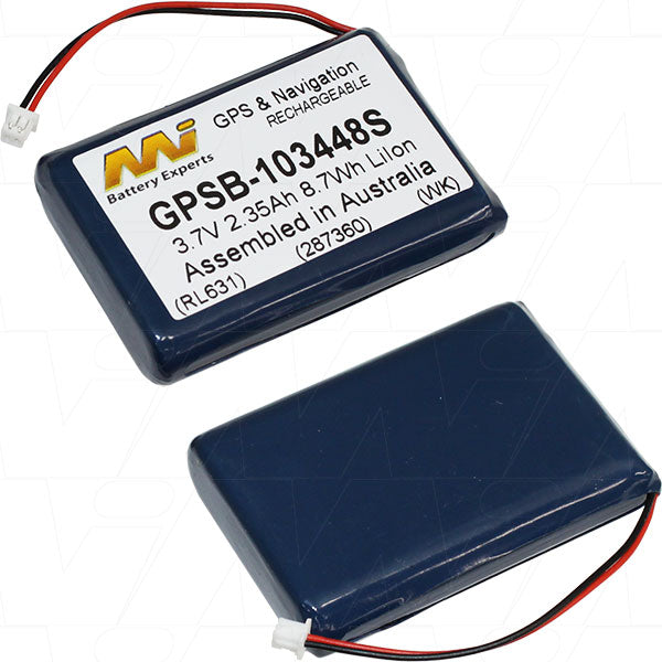 MI Battery Experts GPSB-103448S Lithium-Ion GPS Battery - 3.7V 2.35Ah Professional-Grade Power for Navigation Systems