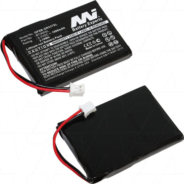 MI Battery Experts GPSB-GR537SL 3.7V Li-Ion GPS Battery, 1Ah Capacity, 21g Lightweight Design for Reliable Navigation