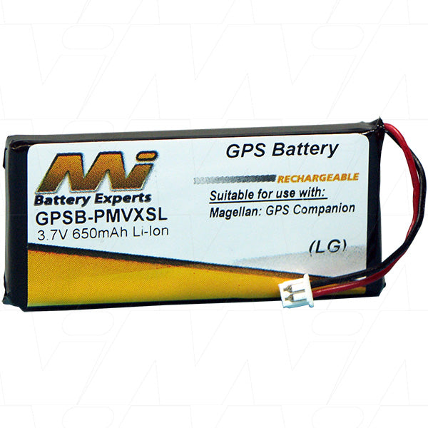 GPSB-PMVXSL Professional GPS Battery 650mAh, 3.7V Li-Ion, 2.4Wh, 21.5x49.5mm, 13g - Long-Lasting Power for Critical Navigation
