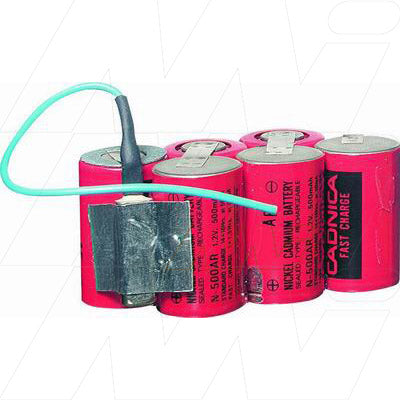 MI Battery Experts IP-BP2 Professional 7.2V 500mAh NiCd Two-Way Radio Battery - Reliable Power for Security & Industrial Comms (29x29mm)