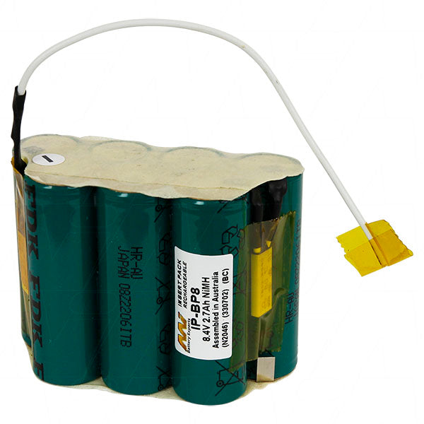 MI Battery Experts IP-BP8 Professional 8.4V NiMH Two-Way Radio Battery - 2.7Ah Capacity, 237.5g, Long-Lasting Power for Security & Emergency Comms