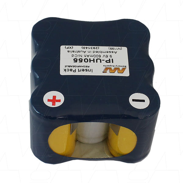 MI Battery Experts IP-UH055 Professional NiCd Two-Way Radio Battery - 9.6V, 600mAh, 5.8Wh for Reliable Communication