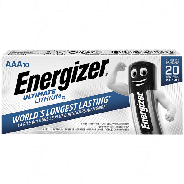 Energizer L92-DP10 Lithium AAA Batteries - 8x Longer Life, Leak-Proof, Extreme Temp Resistant, 1.5V Pro-Grade Power