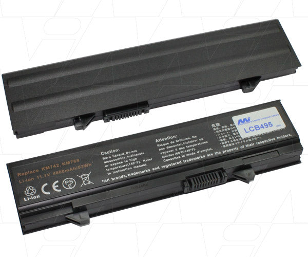 MI Battery Experts LCB495 Lithium-Ion Laptop Battery - 11.1V, 5.2Ah, 58.0Wh High-Capacity Power for Extended Mobile Computing (301g, 47.1x20mm)
