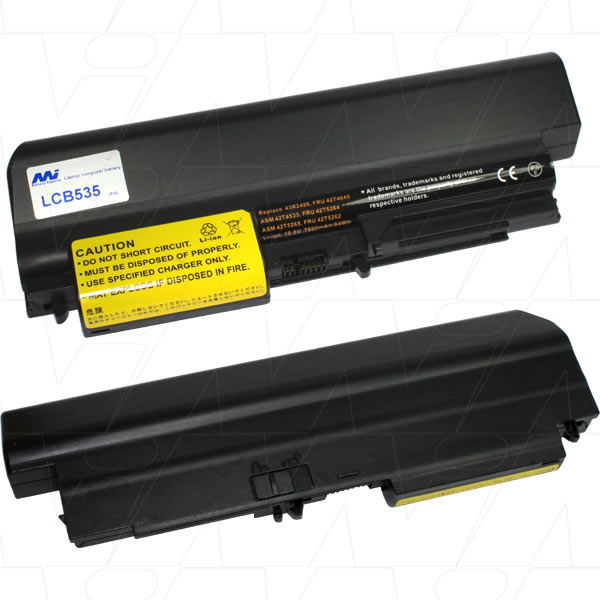 MI Battery Experts LCB535 Professional-Grade 10.8V 7.8Ah Lithium-Ion Laptop Battery - 84.2Wh High-Capacity Power for Extended Mobile Computing (471g)