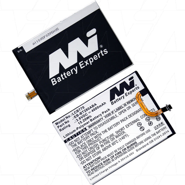 MI Battery Experts LCB770 Professional-Grade 4Ah Lithium Polymer Tablet Battery - 15.2Wh, 3.8V, Ultra-Slim 4.1mm Design