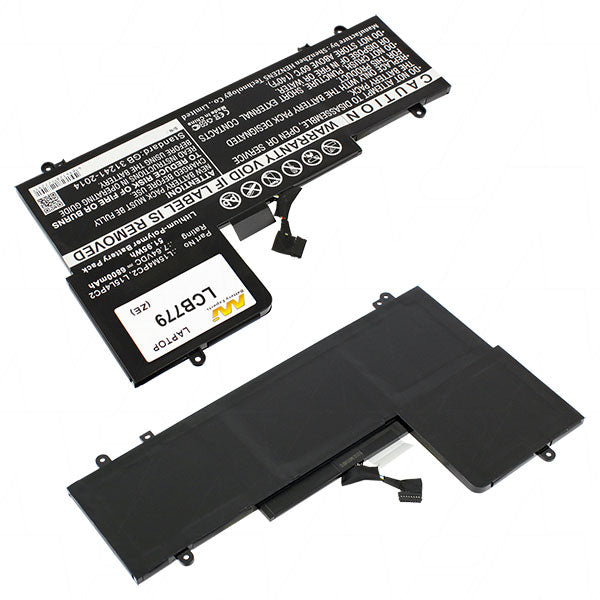 MI Battery Experts LCB779 Professional Lithium Laptop Battery - 44.3Wh, 7.64V, 5.8Ah, 240g - Extended Mobile Computing Power Solution