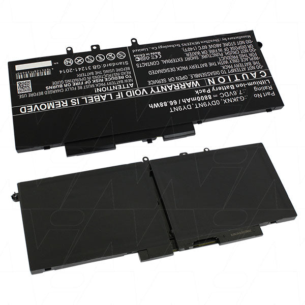 MI Battery Experts LCB786 High-Capacity 66.9Wh Lithium-Ion Laptop Battery - 8.8Ah, 7.6V, Slim 307g Design for Extended Mobile Computing