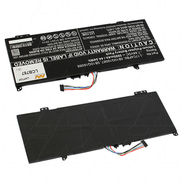 MI Battery Experts LCB787 Lithium Laptop Battery - 7.68V, 5.8Ah, 44.5Wh Capacity, Slim 5.15mm Profile for Professional Extended Mobile Computing