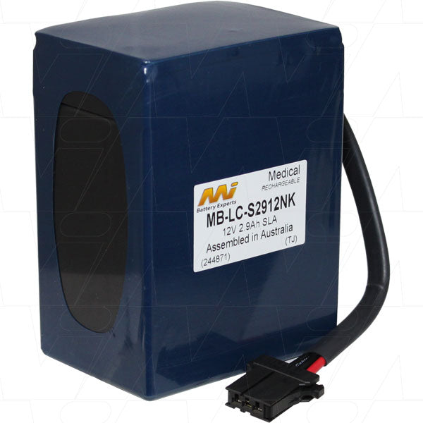 MI Battery Experts MB-LC-S2912NK 12V 2.9Ah Sealed Lead Battery for Medical Equipment - Hospital-Grade Power Solution