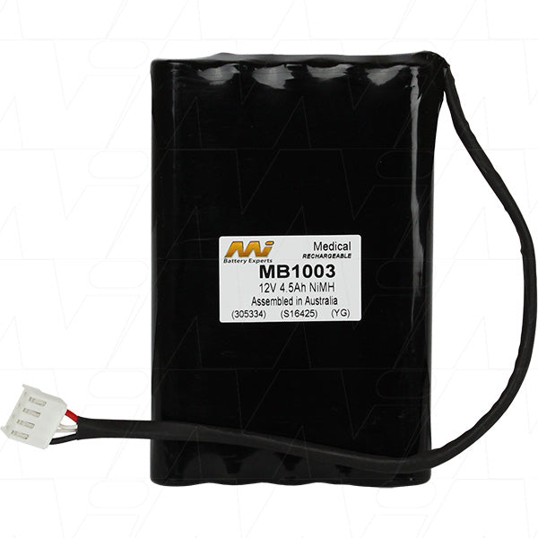 MI Battery Experts MB1003 12V 4.5Ah NiMH Medical Equipment Battery - Hospital-Grade Power for Critical Devices & Patient Monitoring