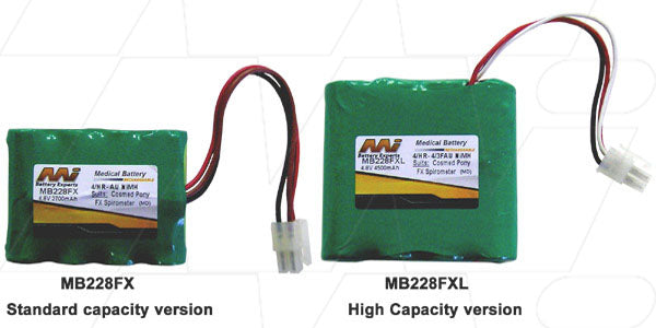 MI Battery Experts MB228FX 4.8V 2.7Ah NiMH Medical Equipment Battery - Compact 13.0Wh Power for Portable Devices