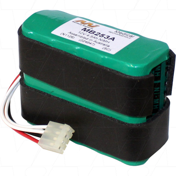 MI Battery Experts MB253A 12V 4.5Ah NiMH Medical Equipment Battery - Reliable Power for Diagnostic Devices & Patient Monitoring