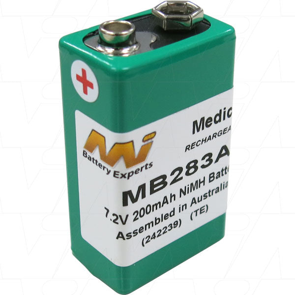 MI Battery Experts MB283A Medical NiMH Battery Pack 7.2V 200mAh for Portable Devices & Diagnostic Equipment