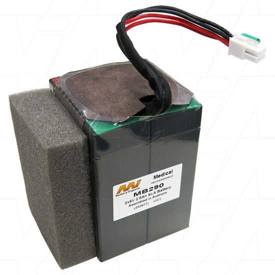 MI Battery Experts MB290 Medical-Grade SLA Battery 12V Dual 6V, 2.8Ah, 33.6Wh for Critical Medical Equipment
