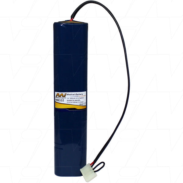 MI Battery Experts MB332 12V 1.8Ah NiCd Medical Equipment Battery - 21.6Wh Reliable Power for Critical Care Devices