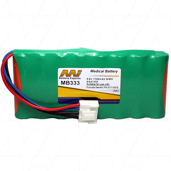 MI Battery Experts MB333 9.6V NiMH Medical Battery - 1.7Ah Capacity for Critical Healthcare Equipment & Patient Monitoring Systems